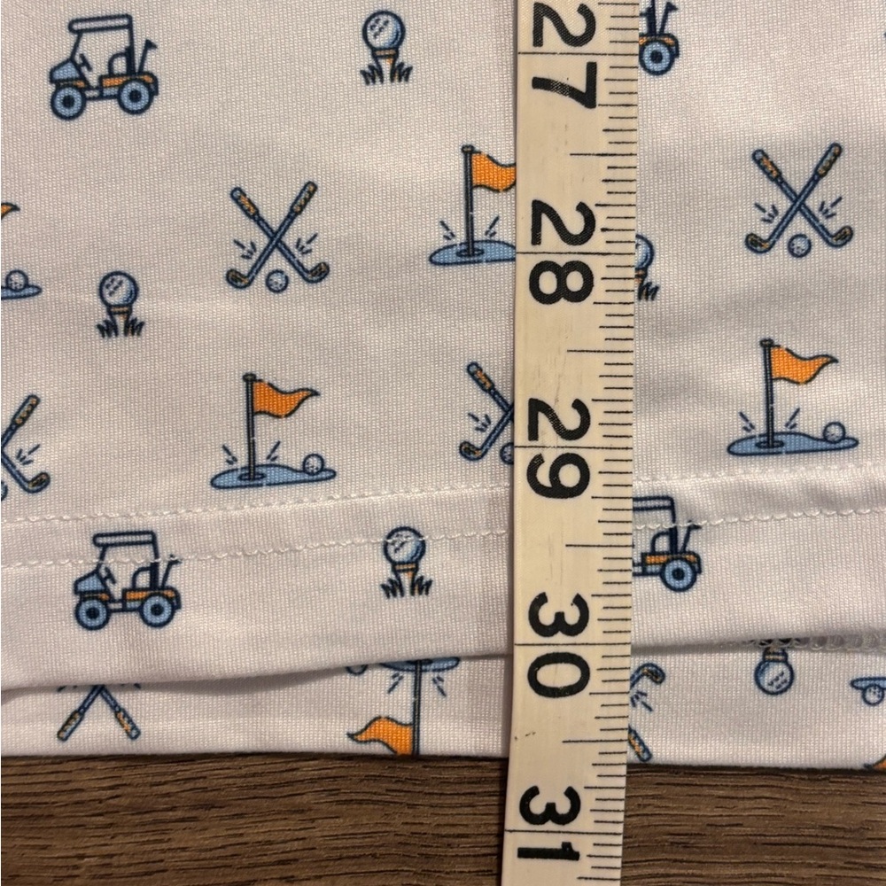 Burlebo Performance Polo Golf Shirt Men's 2XL White All Over Hole In One Print - Picture 3 of 10